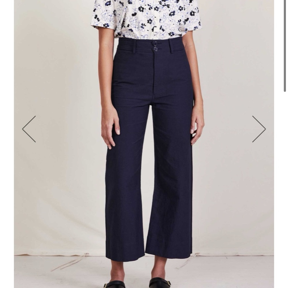 Apiece Apart Merida Pants, Navy. Size 2.